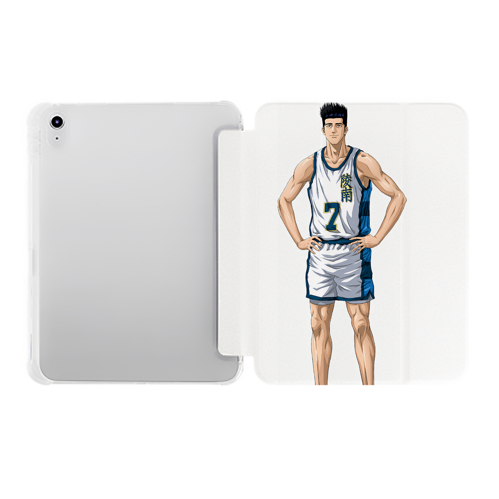 （画像用） SLAM DUNK／スラムダンク IPad ケース ペン収納付き 三つ折りスタンド PUレザー×シリコン 対応機種9.5/10.5/10.9インチ